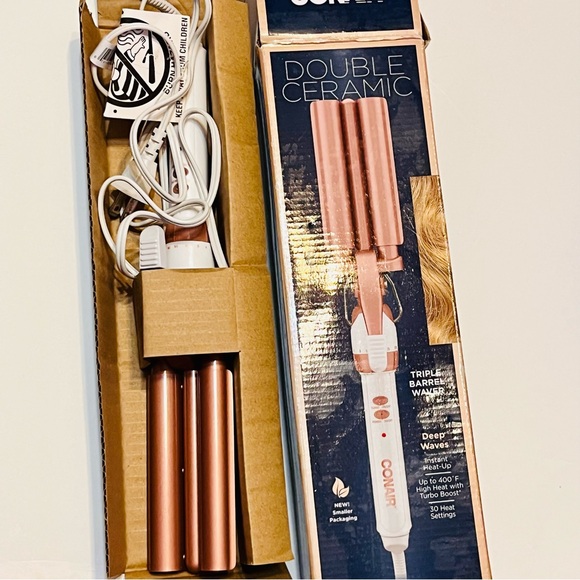 Conair double ceramic like new hair waver with multiple heat settings easy waves - Picture 10 of 10